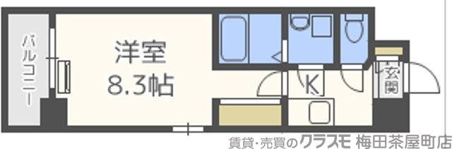西中島の完工年月(2006年4月)築の賃貸マンションの間取り