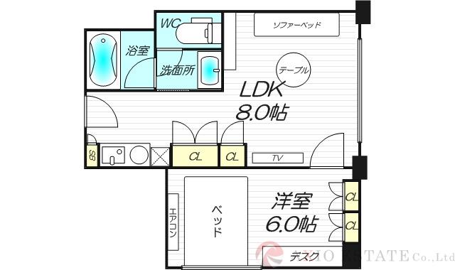 メゾン淀川の間取り