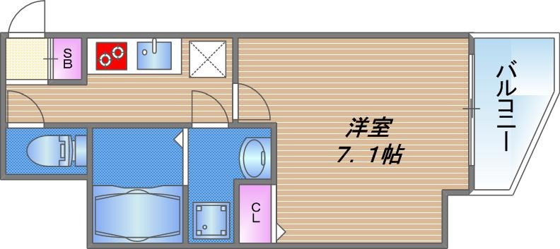 ラパンジール四天王寺東の間取り