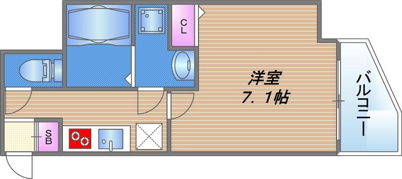 ラパンジール四天王寺東の間取り