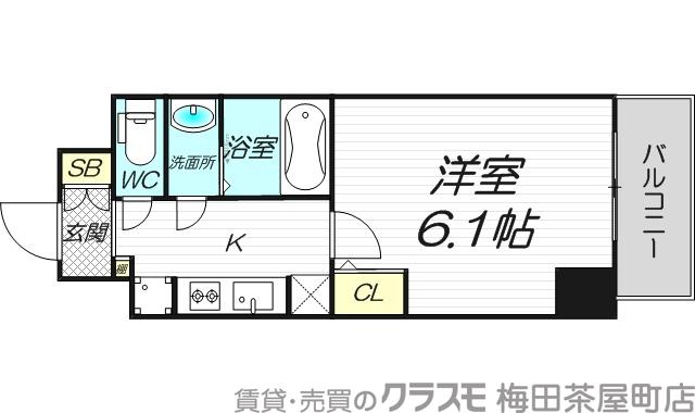 エムブイインプ新大阪の間取り