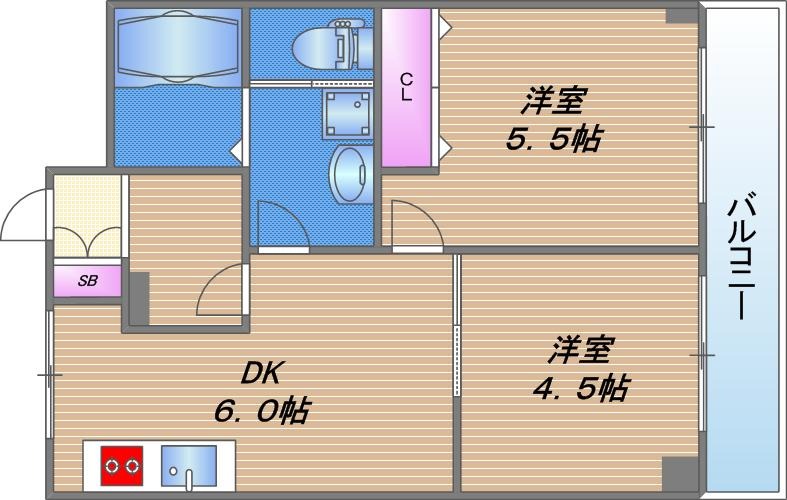第1森ノ宮中央ハイツの間取り
