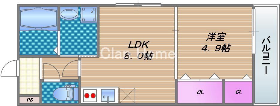 フジパレス城東永田２番館の間取り