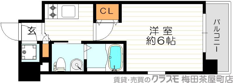 新北野の完工年月(2012年7月)築の賃貸マンションの間取り