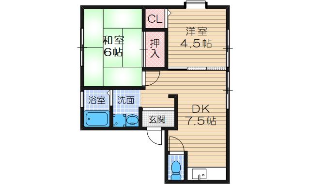 グリーンハイツクラマ2の間取り