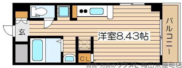 新北野の完工年月(2008年7月)築の賃貸マンションの間取り