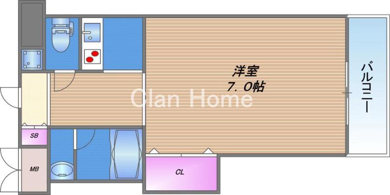 ブリリアン夕陽丘の間取り