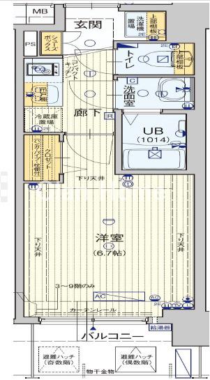 フォーリアライズ玉造フェリスの間取り