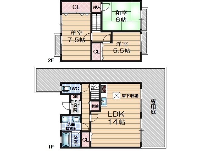 ヴェルセゾンNの間取り