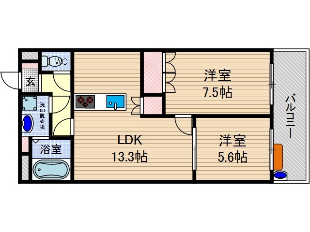 URBAN HILLS SAITO Ⅱの間取り