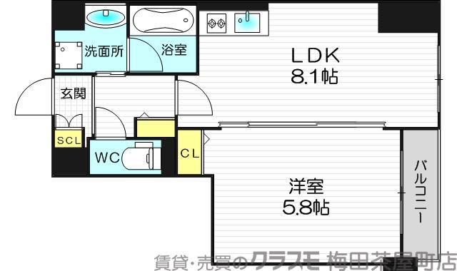 プログレスコート梅田北の間取り