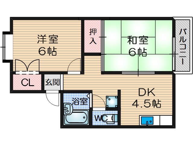 プリマベーラ摂津の間取り