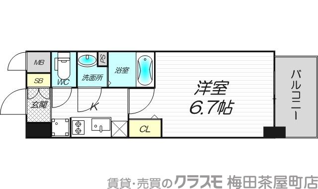 淡路の完工年月(2024年5月)築の賃貸マンションの間取り