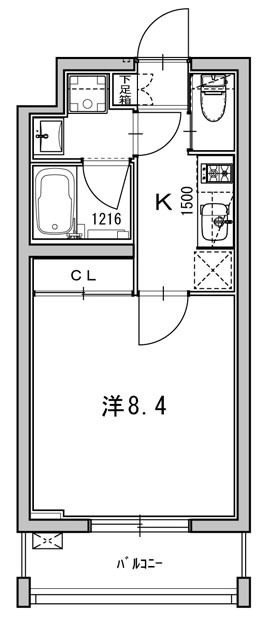 久世中久世町1丁目の完工年月(2020年3月)築の賃貸マンションの間取り