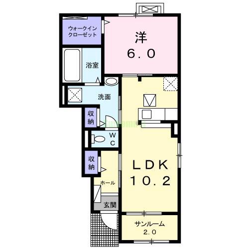 ソレイユKの間取り