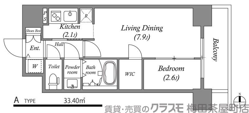 セレーノ南森町の間取り