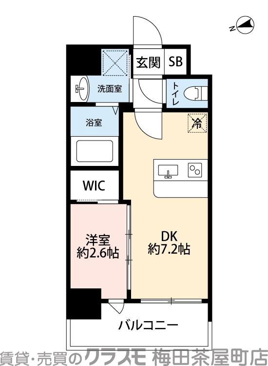 江坂町の完工年月(2022年3月)築の賃貸マンションの間取り