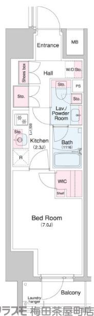 エスリードコート堺筋本町の間取り
