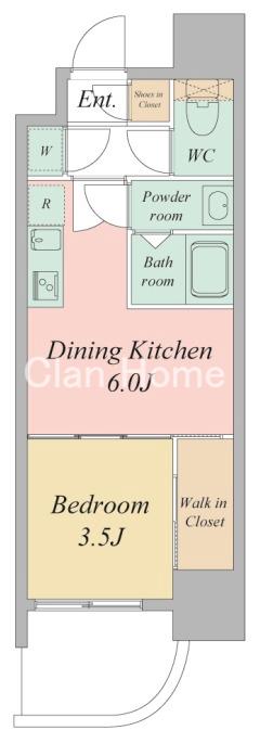 セレニテフラン谷町四丁目アリエの間取り