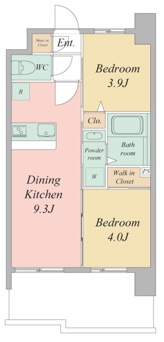 セレニテフラン谷町四丁目アリエの間取り