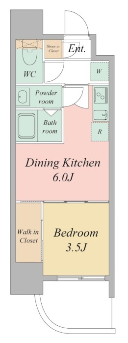 セレニテフラン谷町四丁目アリエの間取り