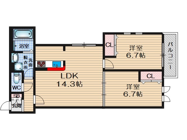 MOCXION MANOIRの間取り