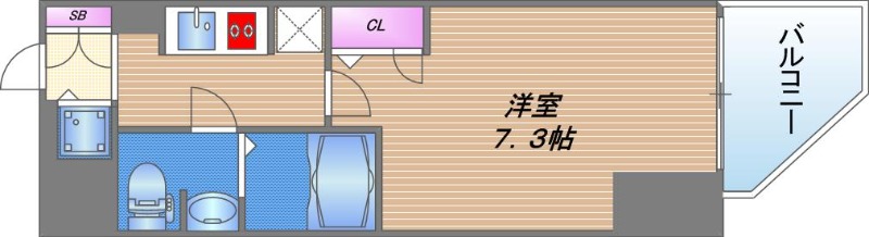スワンズシティ大手前ソレイユの間取り