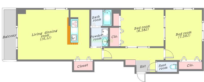 布袋屋マンションの間取り