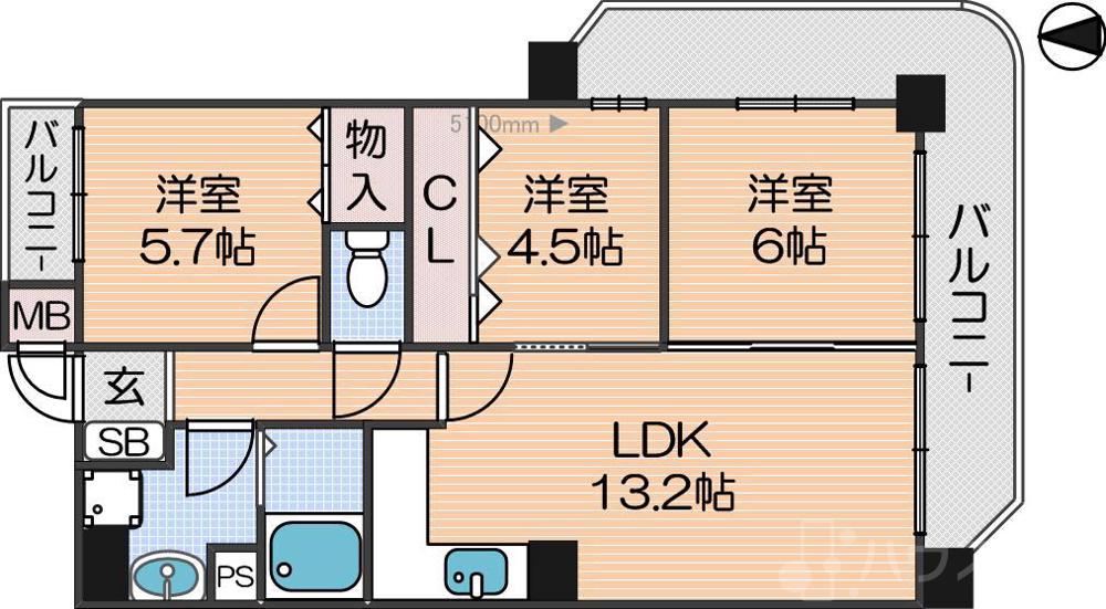 クリアクレセント住之江の間取り