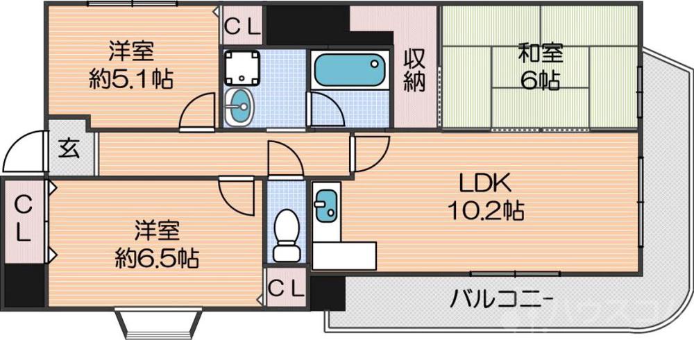クリアクレセント住之江の間取り