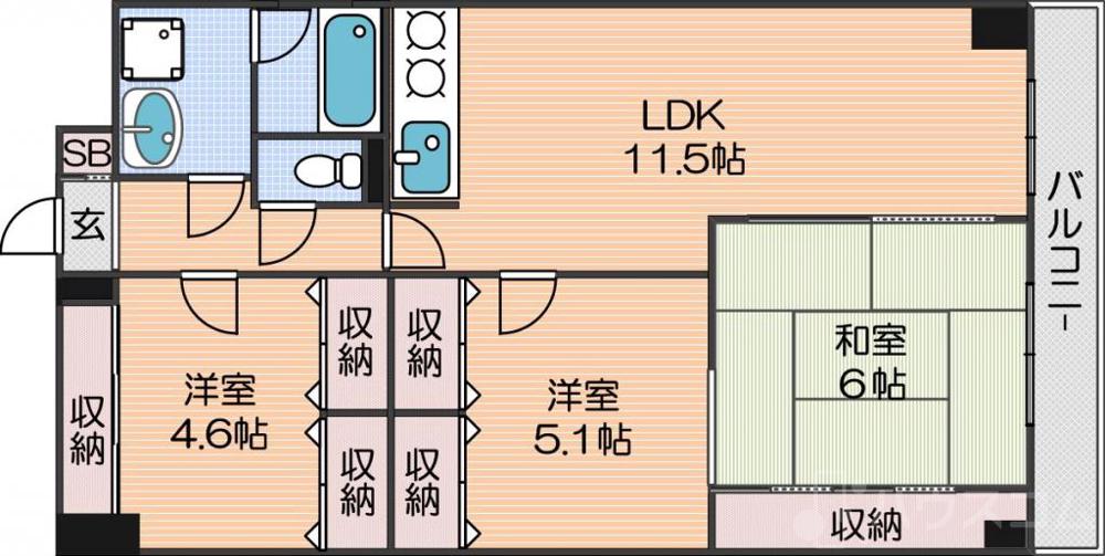 パークモダン住之江公園の間取り