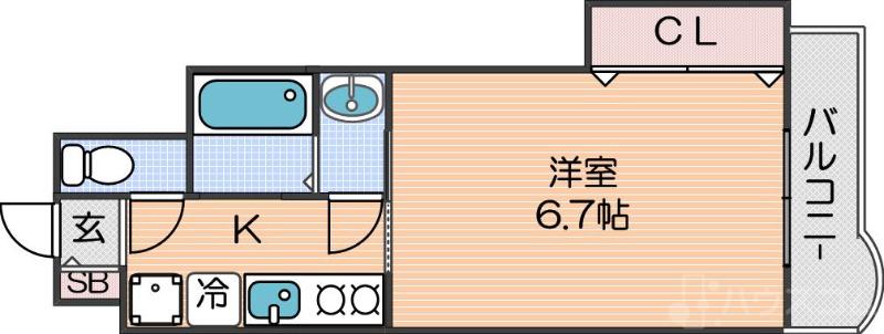 ラグゼ住之江の間取り