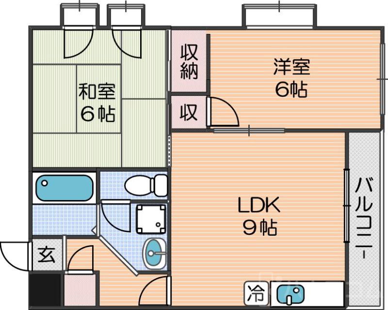 SKハイツ住之江の間取り