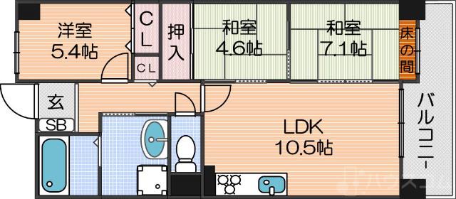 南海グランドコート住之江公園の間取り