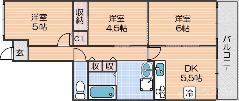 ノアーズアーク住之江の間取り
