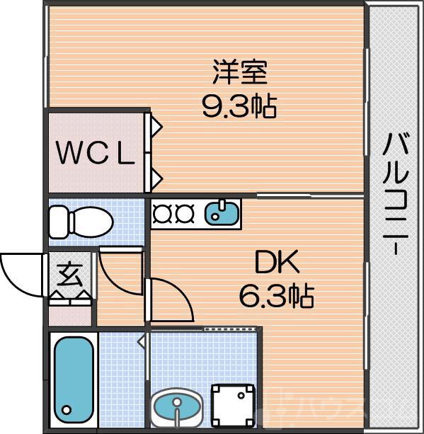 双輪建物第8コーポの間取り