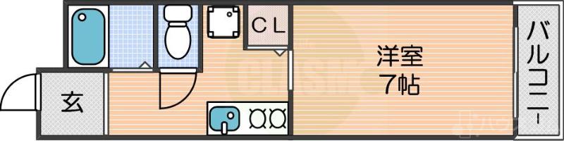 クリスタルハイツ玉出の間取り