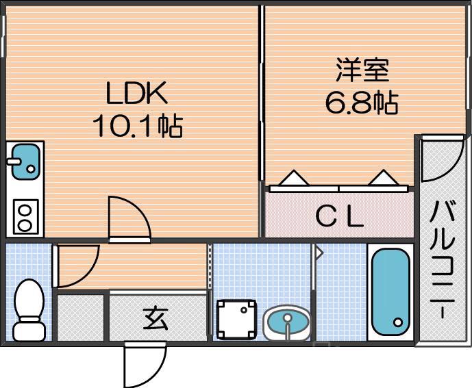 フジパレス西加賀屋の間取り