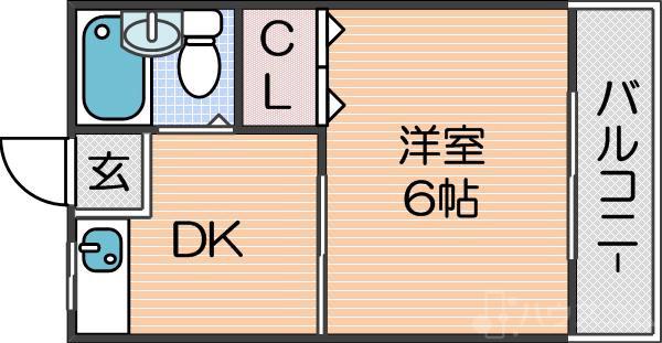 西住之江ハイツの間取り