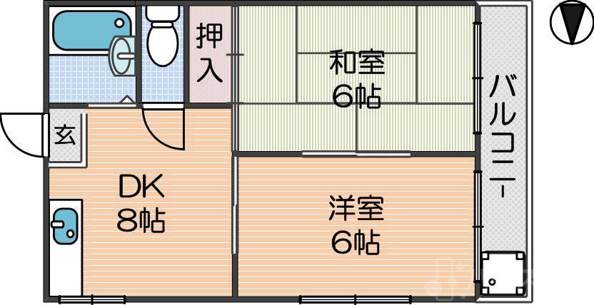 ウイステリア北島1号館の間取り