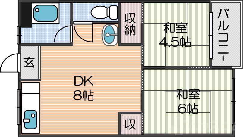 フィアスコート住吉大社の間取り