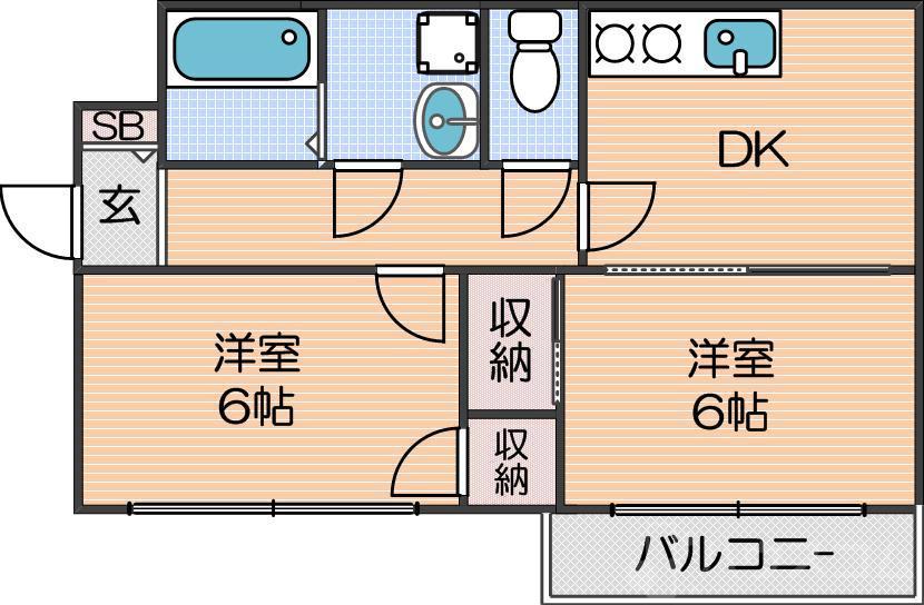 アネックス住之江の間取り