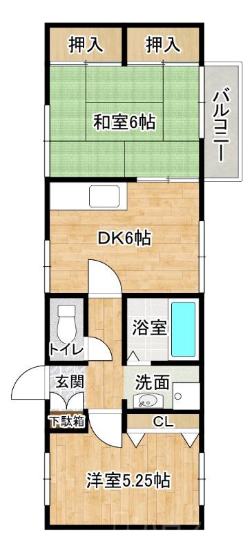 フラットコートの間取り