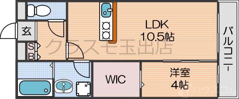 COZY岸里Ⅱの間取り