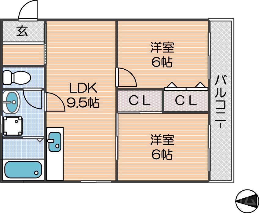 カサピッコロの間取り
