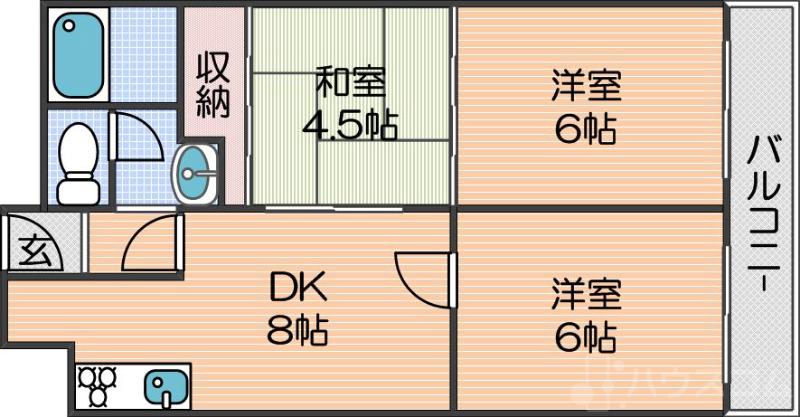 ニュー北加賀屋マンションの間取り