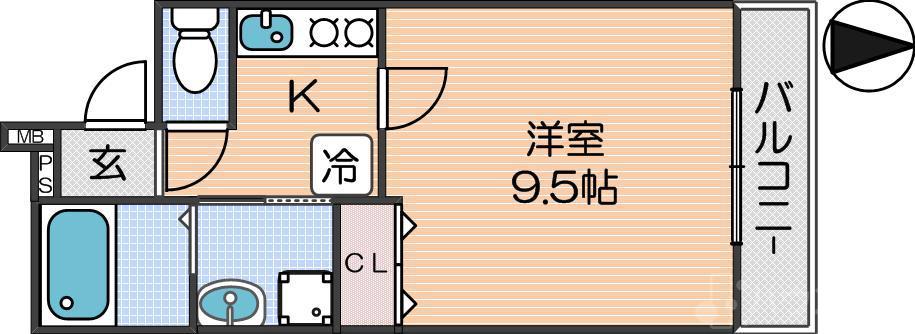 フジパレス中加賀屋Ⅱ番館の間取り