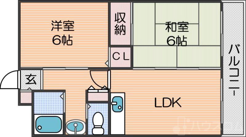 タウンハイツ西天下茶屋の間取り