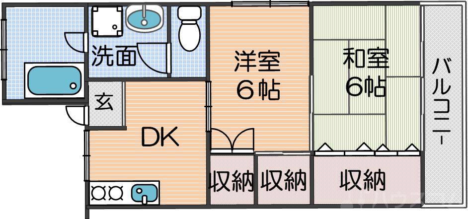 粋緑舘の間取り