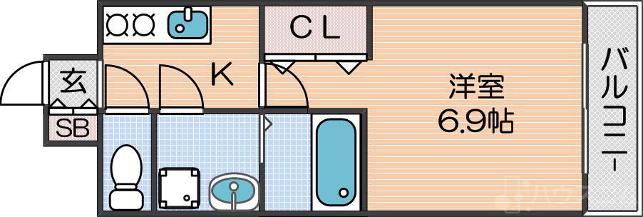 レイズプロダクト西住之江アダムユーの間取り